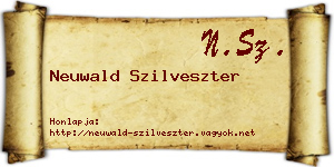 Neuwald Szilveszter névjegykártya