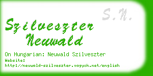 szilveszter neuwald business card